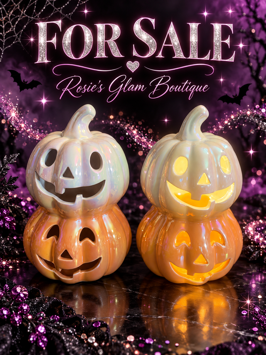 Glass light of pumpkins