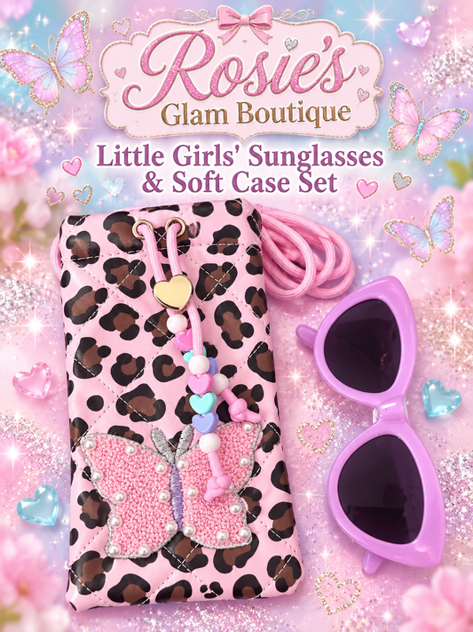 Little girls sunglasses case set