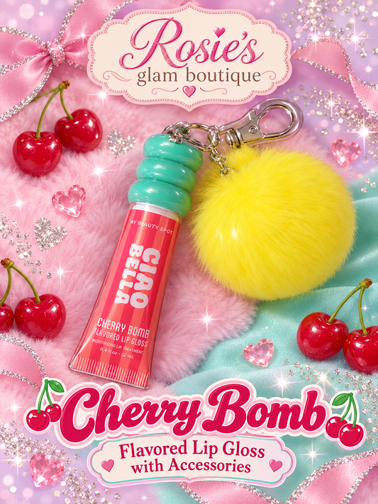 Little girl, lip balm, and accessory